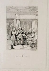 Artist:  Unknown to Seller, Le Malade Imaginaire or the Consultation. Print. - Picture 1 of 1