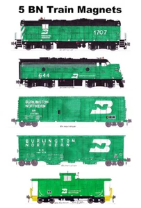 Burlington Northern Local Freight Train 5 magnets Andy Fletcher - Picture 1 of 1