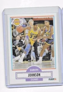 Tarjeta de baloncesto Fleer Magic Johnson #93 1990 Los Angeles Lakers - Imagen 1 de 3