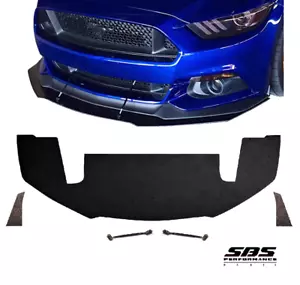 FRONT SPLITTER+2 SUPPORT RODS&2 WINGLETS for 2015-2017 MUSTANGS GT Perform Pack - Picture 1 of 12