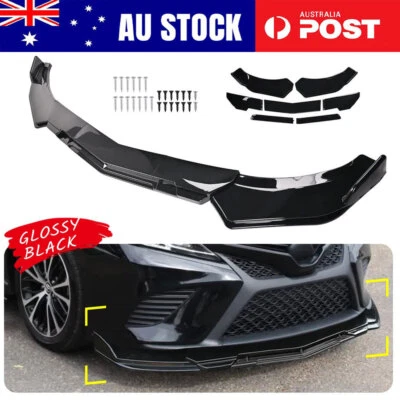 For AUDI A3 A4 A5 A6 Q3 Q5 Gloss Black Front Bumper Lip Spoiler Splitter Kit AU - image 1 of 4