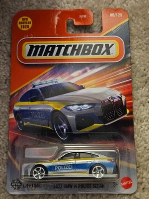 Matchbox 2023 BMW i4 Police Sedan #80/125 Poliezi 2025 - Image 1 of 3