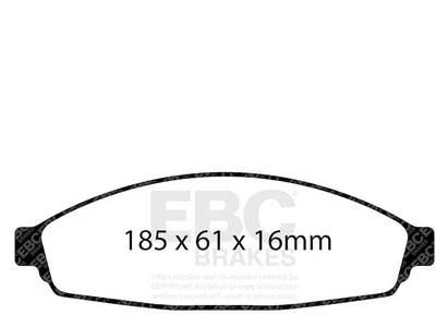 Комплект передних тормозных колодок для 2003-2010 Lincoln Town Car 2004 2005 2006 2007 ZZ685HN - Изображение 1 из 4