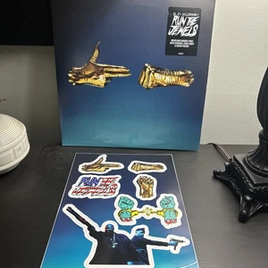 Run the Jewels 3 Gold Vinyl 2 LP Record W/ stickers Poster Booklet Like New Rap - Picture 1 of 8