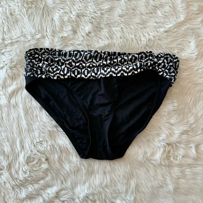 Carmen Marc Valvo High Waist Bikini Bottom Large NWT - Image 1 of 4