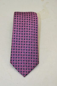 Ted Baker London Men's Magenta Silk Blend Geo Tie - Picture 1 of 4