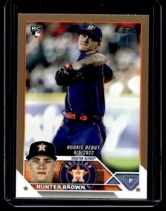 2023 Topps Update Gold Hunter Brown RC 1255/2023 Houston Astros #US315 - Picture 1 of 2