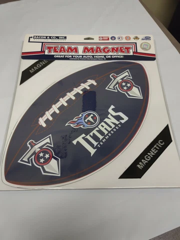 Officially Licensed NFL Tennessee Titans Large Navy Football Car MAGNET Cover