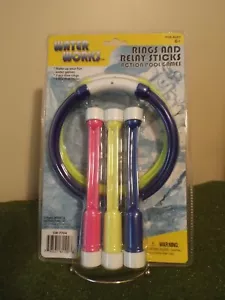 Water Works Rings and Relay Sticks Action Pool Games - Picture 1 of 2