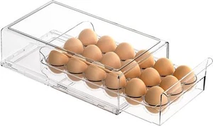 Egg Container for Refrigerator BPA Free Refrigerator Organizer Bins,Stackable - Picture 1 of 6