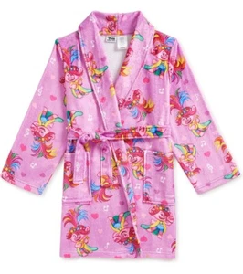 Trolls Robe Bathrobe Movie Poppy Pajamas Cover Up Girl Sz 6 6X Band Together NWT - Picture 1 of 3
