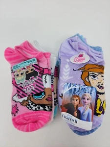 2 Packs No Show Socks Girls Shoe Size 6-10.5 Small LOL Disney Frozen New - Picture 1 of 9