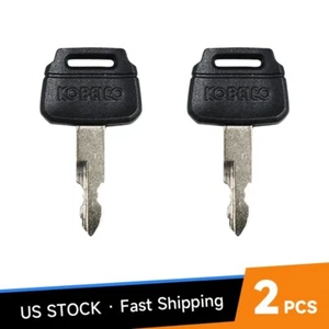2X Kobelco Mini Excavators Heavy Equipment Ignition Key Original Logo K250 - Picture 1 of 2