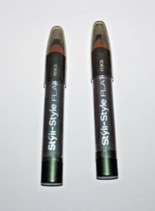 Styli-Style Flat Eye Liner Pencil #404 LONDON (Greenish Black)   Lot Of 2 Sealed - Picture 1 of 2