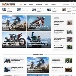 Motorcycle News Website Design with Free VPS Web Hosting and Installation - Picture 1 of 5