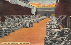 Tarjeta postal de colección 1948 The Jones Mill planta reductora de aluminio Malvern, Arkansas - Imagen 1 de 2