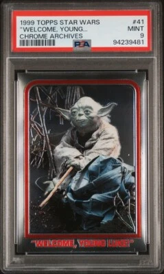 1999 Topps Star Wars Chrome Archives Welcome, Young Luke! #41 PSA 9 MINT ! - Image 1 of 3