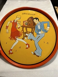 1960’s Nabisco Ritz National Biscuit Company Metal Party Tray Roaring '20s Decor - Bild 1 von 4