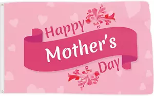 Happy Mother'S Day Flag 3X5 Ft Double Printed Banner Decorations Mothers Day Bac - Picture 1 of 8