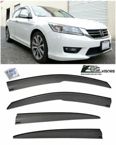 For 13-17 Honda Accord Mugen Style Window Rain Guard Visors 4Door 3M Tape on - Picture 1 of 6