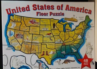 Melissa & Doug USA Map Floor Puzzle 48pcs - Image 1 of 4