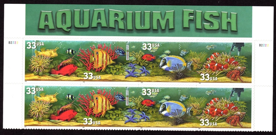 Scott #3320b (3317-20) Aquarium Fish (Nemo) Title Block of 8 Stamps - MNH - Image 1 of 1