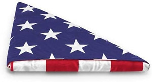 5' X 9.5' American Burial Pre Folded Flag.