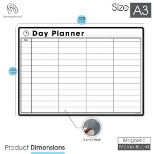 Magnetic Daily Planner, Dry Wipe Fridge Magnet Meal Planner Calendar Memo Board