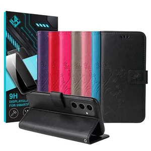 Etui na telefon komórkowy do Samsung Galaxy S24 FE Cover Składane etui Pokrowiec Kwiat Motyl - Zdjęcie 1 z 52