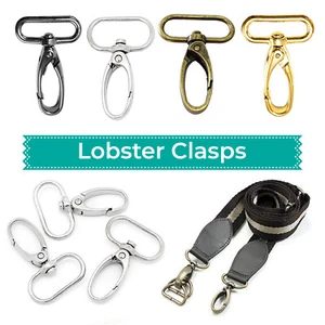 Metal Lobster Swivel Clasps Bag Hook Trigger Clips for Belts Fasteners Strap - Picture 1 of 24