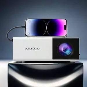 Mini Projector, Portable, Compatible with USB, AV, Laptop, Android/iOS. - Picture 1 of 16