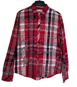 ⭐️Desigual Rainbow - Herren Langarm Hemd Rot Muster - Gr XL - TOP Zustand - Bild 1 von 5