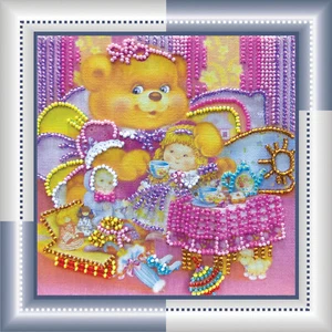 Hágalo usted mismo Kit de bordado de cuentas "Almuerzo" 5.9"x5.9" / 15.0x15.0 cm, Abris Art - Imagen 1 de 5