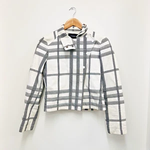 Vintage Burberry Nova Check Moto Jacket Size 8 Women’s Coat (12) - Picture 1 of 17