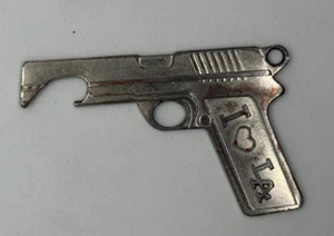 Pistol Shaped I Love LA Bottle Bottlecap Opener Stamped Metal - Picture 1 of 2