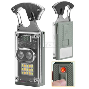 With E-Lighter LED Keychain Flashlight Rechargeable Camping Torch Work Light US - Picture 1 of 8
