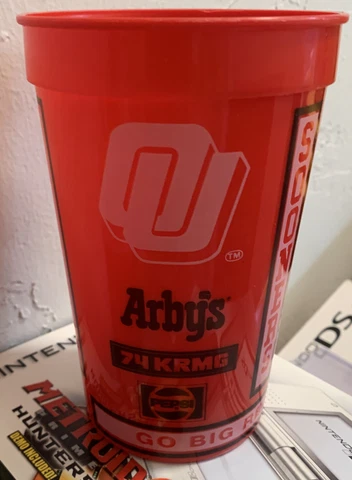 Vintage 1986 Plastic Collector Stadium Cup Oklahoma Sooners OU Norman Arby’s Cover