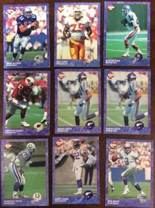 Lote de 9 tarjetas de fútbol americano de la NFL Collectors Edge 1993 tarjetas comerciales Gnu sin clasificar - Imagen 1 de 12