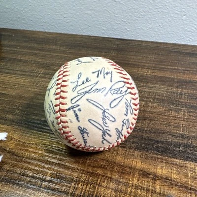 SIGNED AUTOGRAPHED HOUSTON ASTROS 1970s Era Baseball Lee May Jim Ray Gallagher - Image 1 of 4
