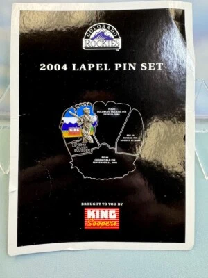 Colorado Rockies 2004 Lapel Pin 2003 Todd Helton Silver Slugger Pin King Soopers - Image 1 of 3