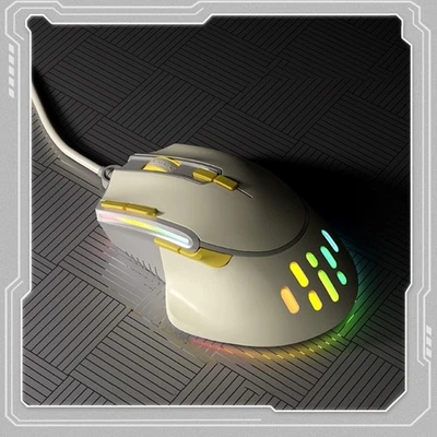 Corded Gaming Mouse Opticaled Tracking 1200DPI Ergonomic Shape Switches Color - Image 1 of 4