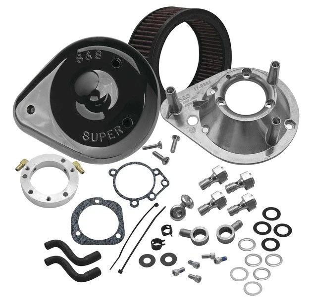 S&S Teardrop Air Cleaner Kit Gloss Black #170-0181A Harley Davidson - Image 1 of 1