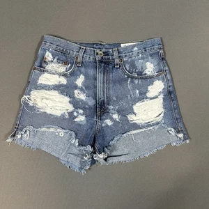 Rag & Bone Jean Shorts Womens 28 Blue Justine Brokenland Distressed Denim - Bild 1 von 13