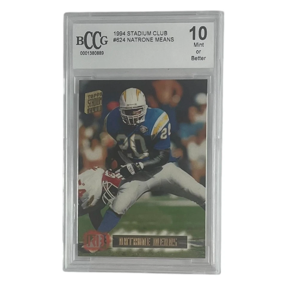 1994 Stadium Club #624 Natrone Means BCCG 10 San Diego Padres - Image 1 of 2