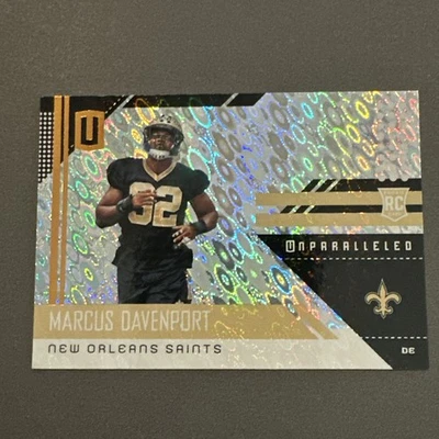 MARCUS DAVENPORT 2018 Panini Unparalleled FLIGHT Rookie RC #299 - Image 1 of 2