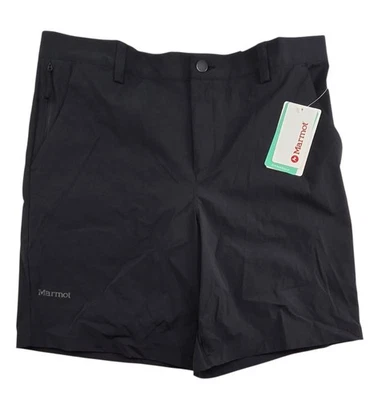 Pantalones Cortos Marmot Para Hombres 34 Negro Arco Roca 8” Senderismo Nylon Elástico Campamento Gorpcore NUEVO Foto 1 de 4