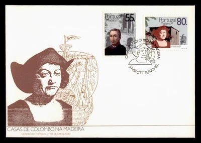 DR WHO 1988 MADEIRA FDC COLUMBUS VOYAGES w15679 - Image 1 of 2