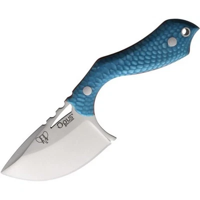 Cuchillo fijo Cudeman acabado satinado Bohler N695 hoja de acero azul mango Juma 184-JA Foto 1 de 2