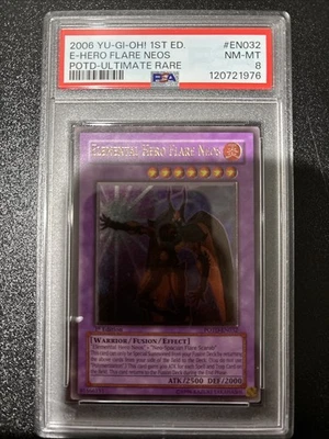 Elemental Hero Flare Neos POTD-EN032 Ultimate Rare 1st Edition Yugioh Euro PSA 8 - Image 1 of 4