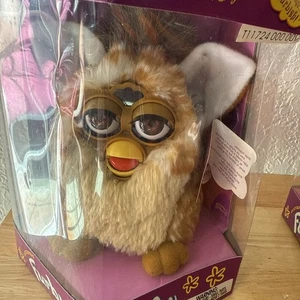 Furby Giraffe Print Brown White #70-800 Tiger Electronics 1999 - Picture 1 of 20